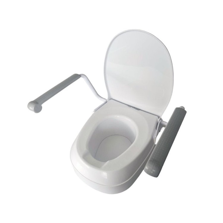 Podwyższająca nasadka toaletowa z poręczami i mocowaniem do sedesu