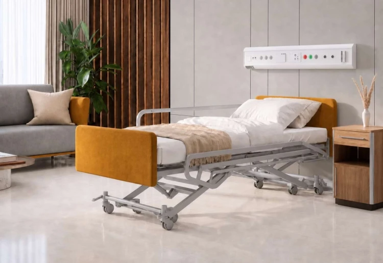 Łóżko rehabilitacyjne HOSPEN Verto z tapicerowanymi frontami N03
