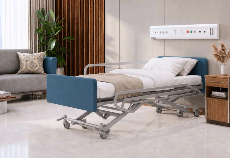 Łóżko rehabilitacyjne HOSPEN Verto z tapicerowanymi frontami N06