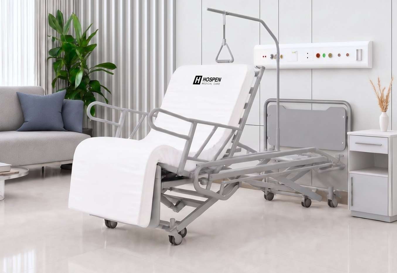 Łóżko medyczne z funkcją fotela i pionizacji HOSPEN Verto Med